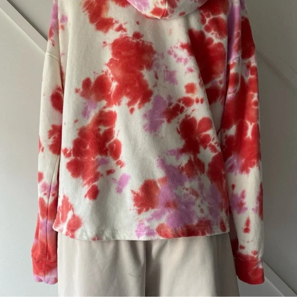 PJ Salvage Daydream Doodles Tie Dye Hoodie S | Oversized Cozy Terry Pullover | - Picture 11 of 14